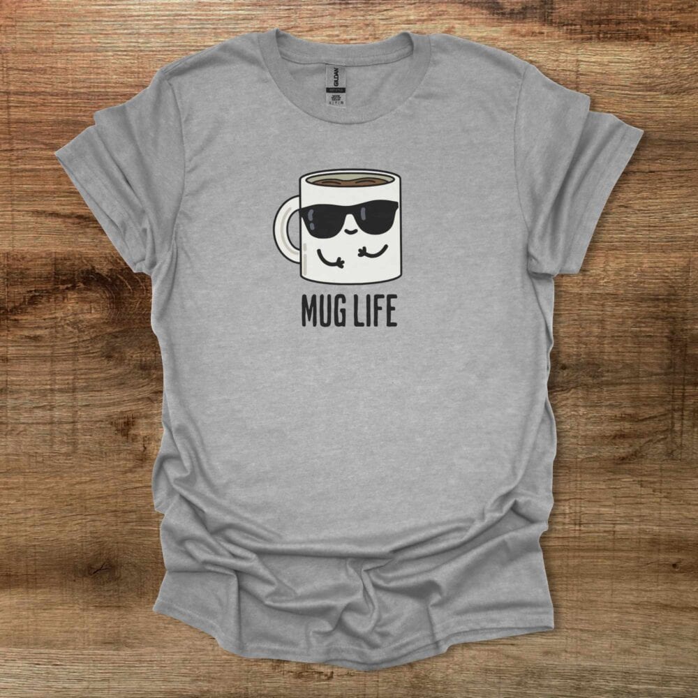 Mug Life Coffee Cup Mascot Sport Grey T-Shirt Unisex Mug Life Coffee Cup Mascot Sport Grey T Shirt Unisex