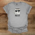 Mug Life Coffee Cup Mascot Sport Grey T Shirt Unisex