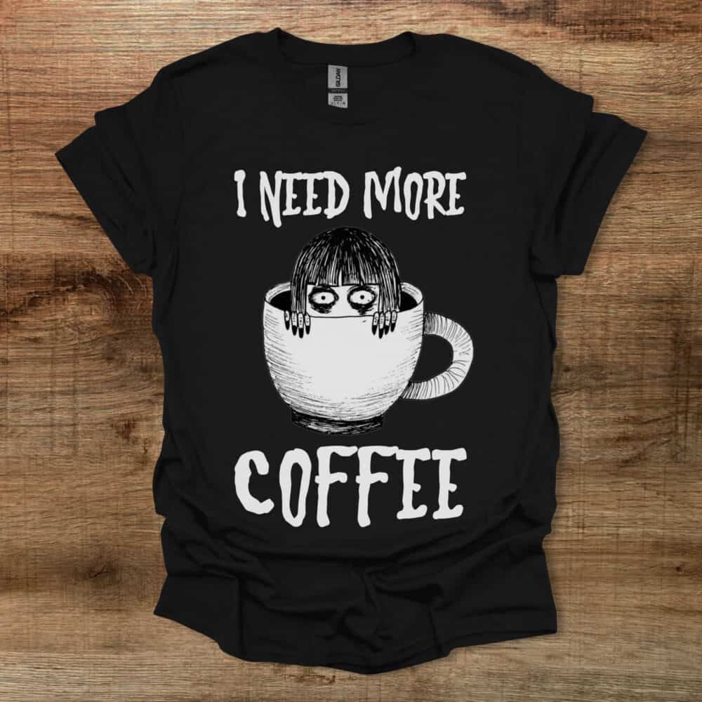 Need More Coffee Halloween Black T Shirt Unisex