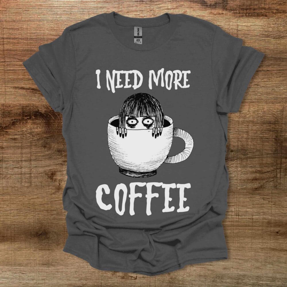 Need More Coffee Halloween Charocal T-Shirt Unisex Need More Coffee Halloween Charocal T Shirt Unisex