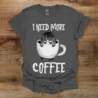 Need More Coffee Halloween Charocal T Shirt Unisex