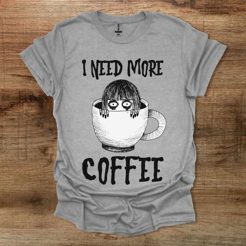 Need More Coffee Halloween Sport Grey T-Shirt Unisex Need More Coffee Halloween Sport Grey T Shirt Unisex