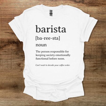 Barista Dictionary Definition White T Shirt Unisex