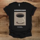 Cafe Americano Black T Shirt Unisex