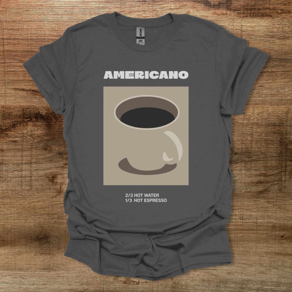 Cafe Americano Charocal T-Shirt Unisex Cafe Americano Charocal T Shirt Unisex
