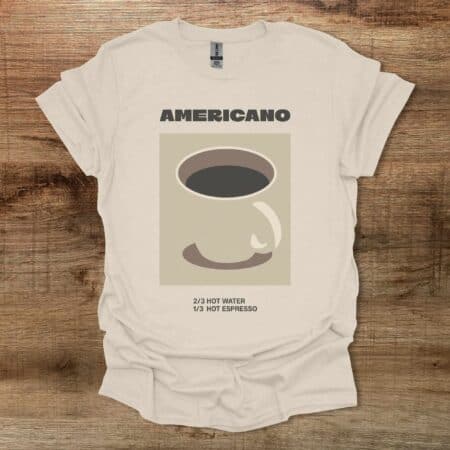 Cafe Americano Natural T-Shirt Unisex Cafe Americano Natural T Shirt Unisex