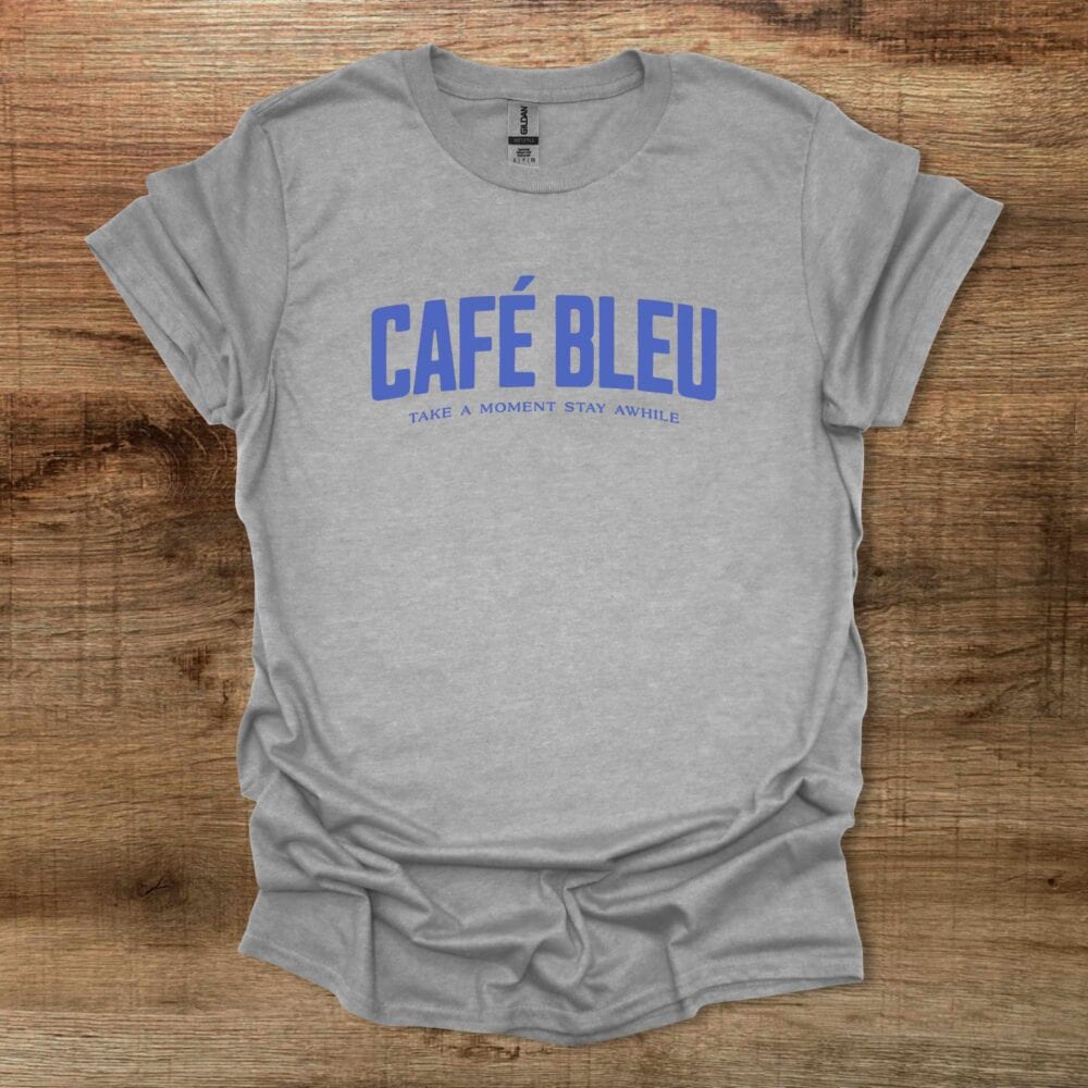 Café Bleu Sport Grey T-Shirt Unisex Café Bleu Sport Grey T Shirt Unisex