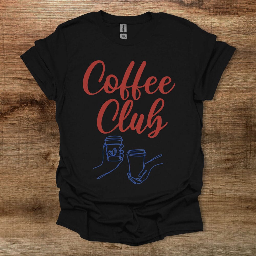 Coffee Club Black T-Shirt Unisex Coffee Club Black T Shirt Unisex
