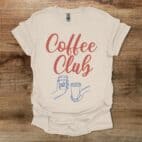 Coffee Club Natural T Shirt Unisex