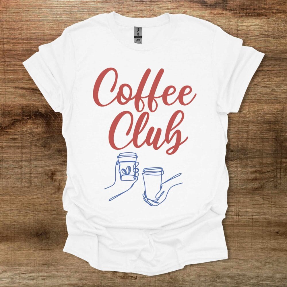 Coffee Club White T Shirt Unisex
