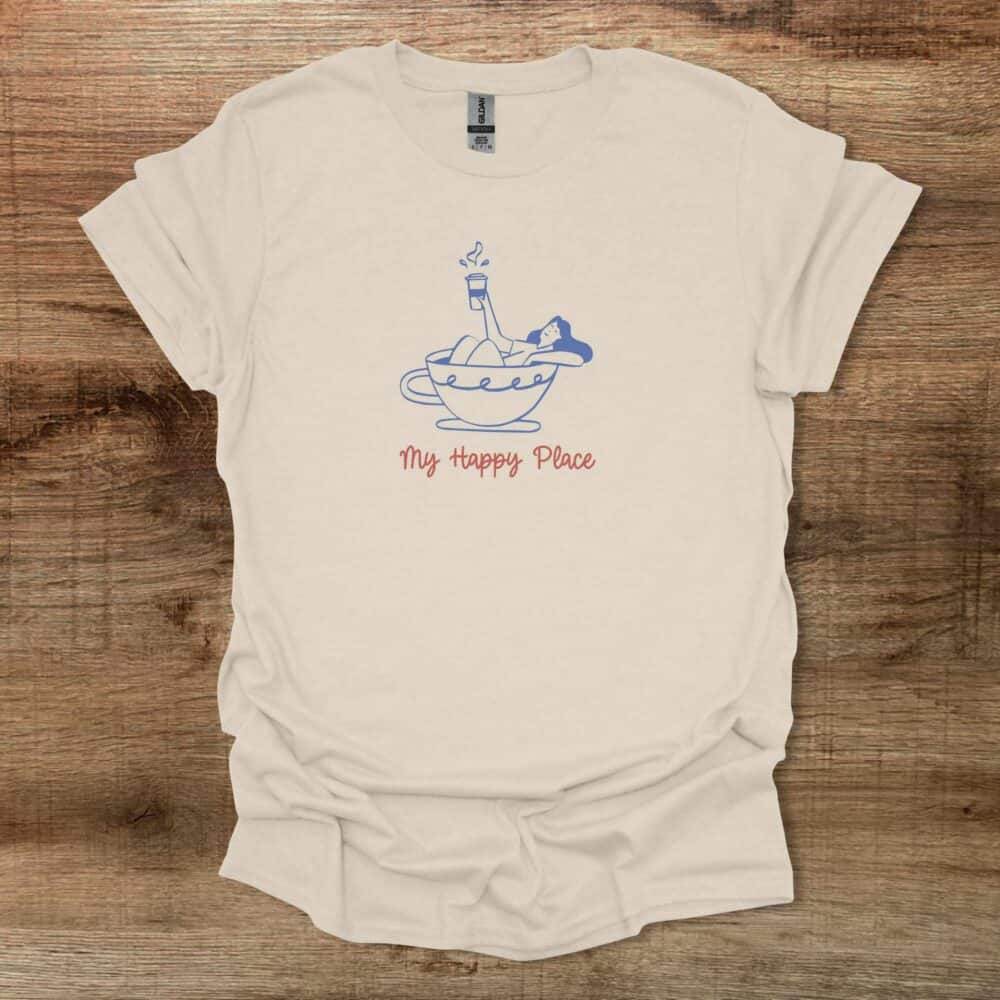 Coffee Is My Happy Place Natural T-Shirt Unisex Coffee Is My Happy Place Natural T Shirt Unisex