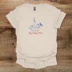 Coffee Is My Happy Place Natural T Shirt Unisex
