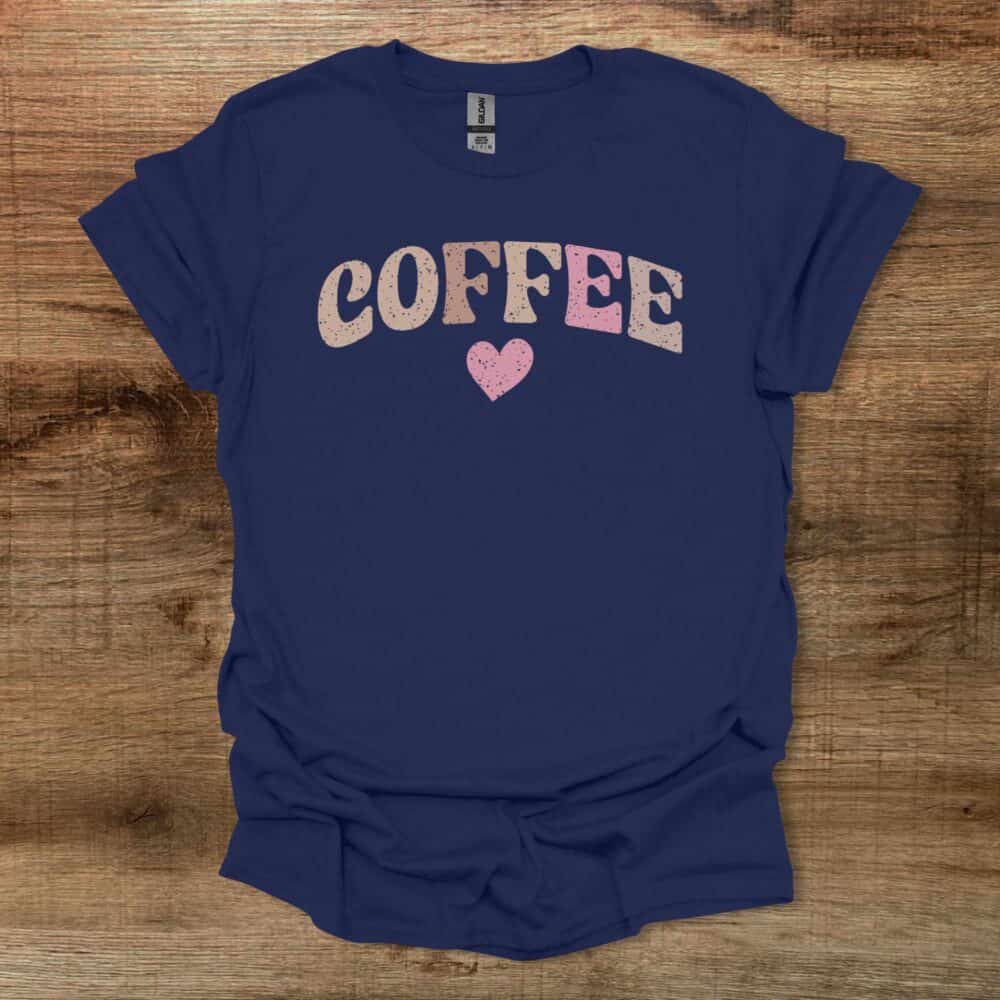 Coffee Love Distressed Vintage Style Navy T-Shirt Unisex Coffee Love Distressed Vintage Style Navy T Shirt Unisex