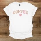 Coffee Love Distressed Vintage Style White T Shirt Unisex