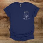 Coffee Therapy Mascot Navy T Shirt Unisex