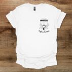 Coffee Therapy Mascot White T Shirt Unisex