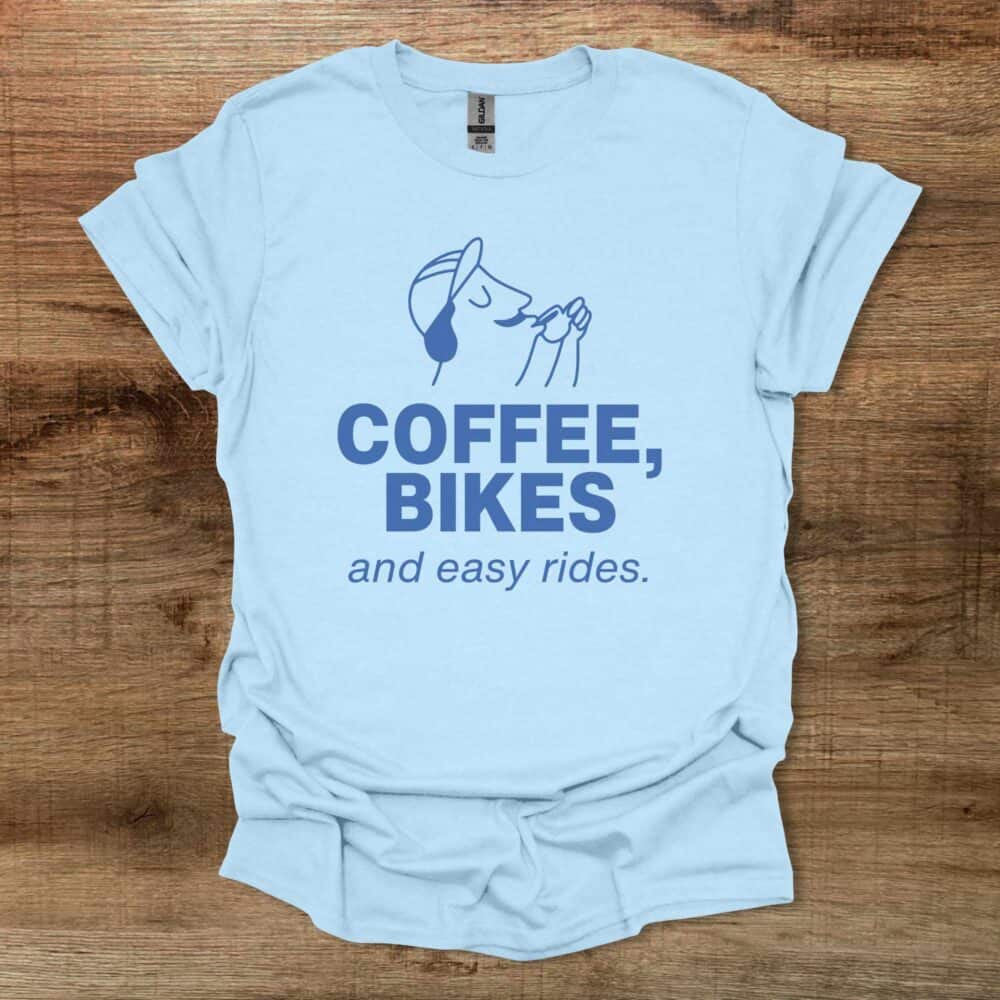 Coffee and Bikes Easy Rides Light Blue Coffee and Bikes Easy Rides Light Blue