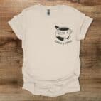 Cuddle and Coffee Natural T Shirt Unisex
