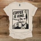 Elvis Presley Coffee Is King Pop Art Natural T Shirt Unisex