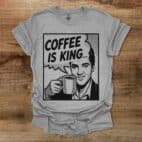 Elvis Presley Coffee Is King Pop Art Sport Grey T Shirt Unisex