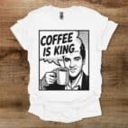 Elvis Presley Coffee Is King Pop Art White T Shirt Unisex