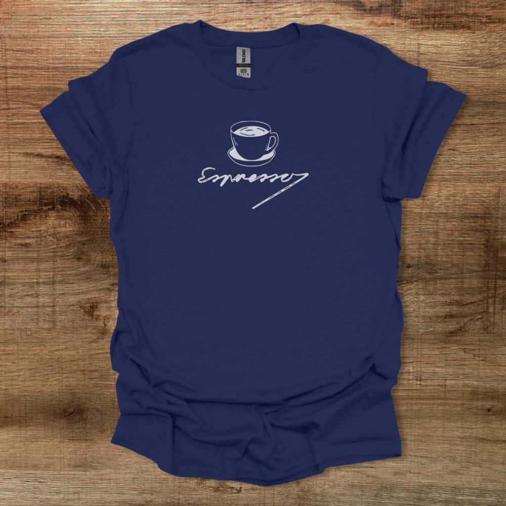 Espresso Script Navy T-Shirt Unisex Espresso Script Navy T Shirt Unisex