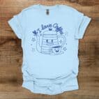 I Love Coffee Funny Mascots Light Blue