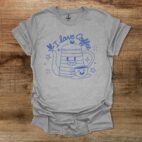 I Love Coffee Funny Mascots Sport Grey T Shirt Unisex