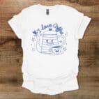 I Love Coffee Funny Mascots White T Shirt Unisex