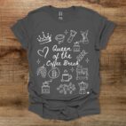 Queen of the Coffee Break Charocal T Shirt Unisex