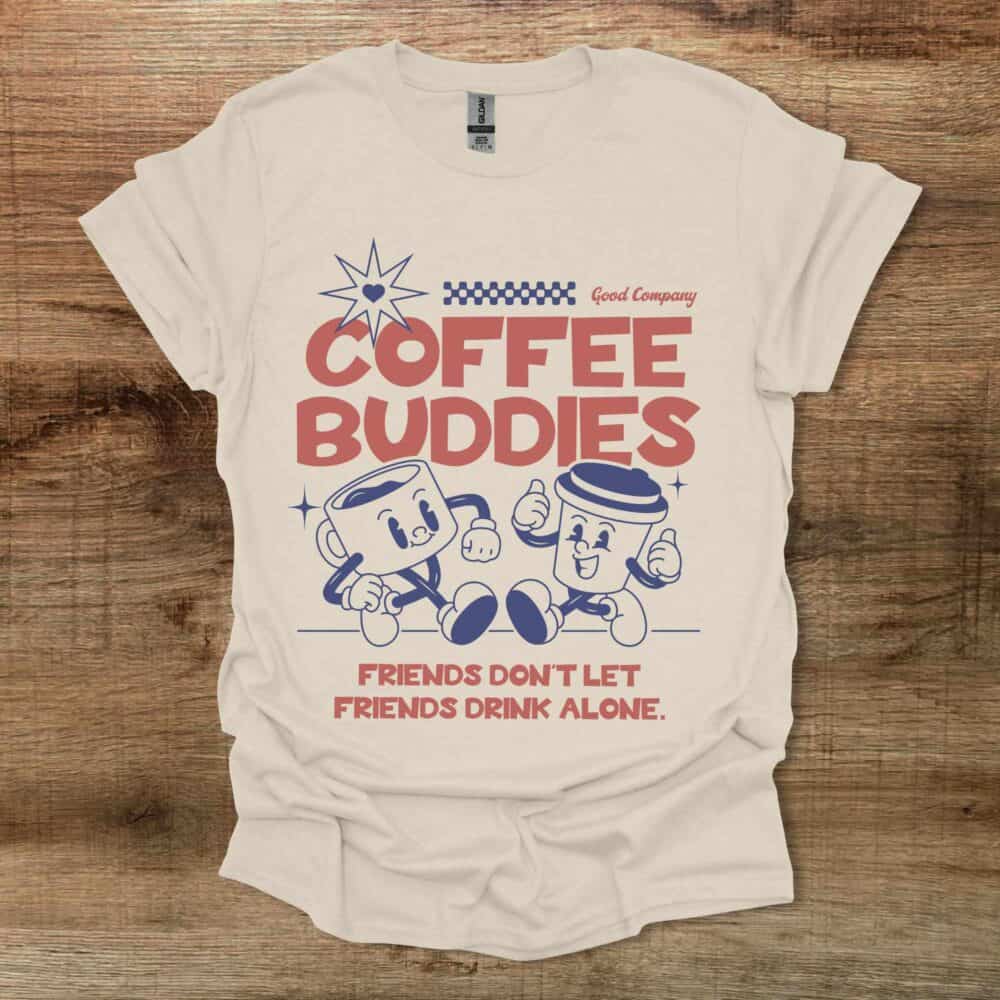 Coffee Buddies Mascot Natural T-Shirt Unisex Coffee Buddies Mascot Natural T Shirt Unisex