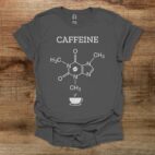 Coffee Caffeine Molecule Charocal T Shirt Unisex