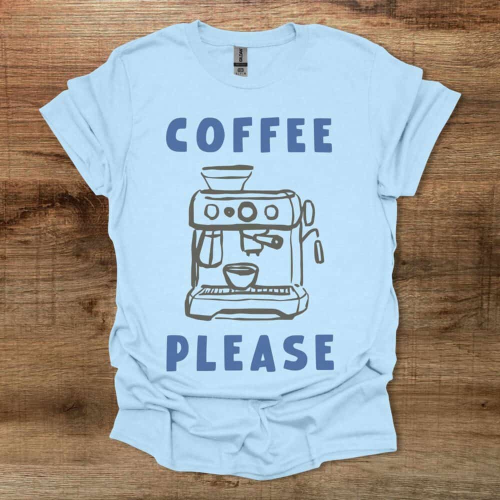 Coffee Please Simple Typography Illustration Light Blue Coffee Please Simple Typography Illustration Light Blue