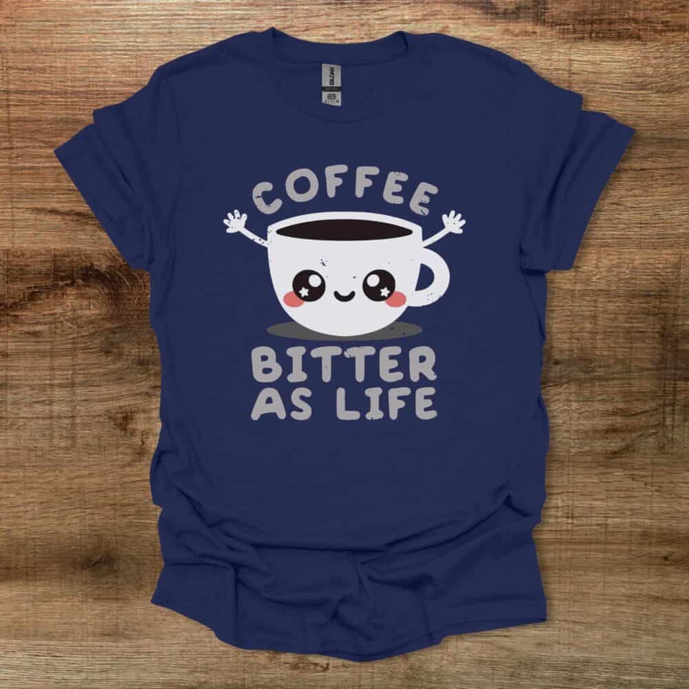 Coffee bitter as life Navy T-Shirt Unisex Coffee bitter as life Navy T Shirt Unisex