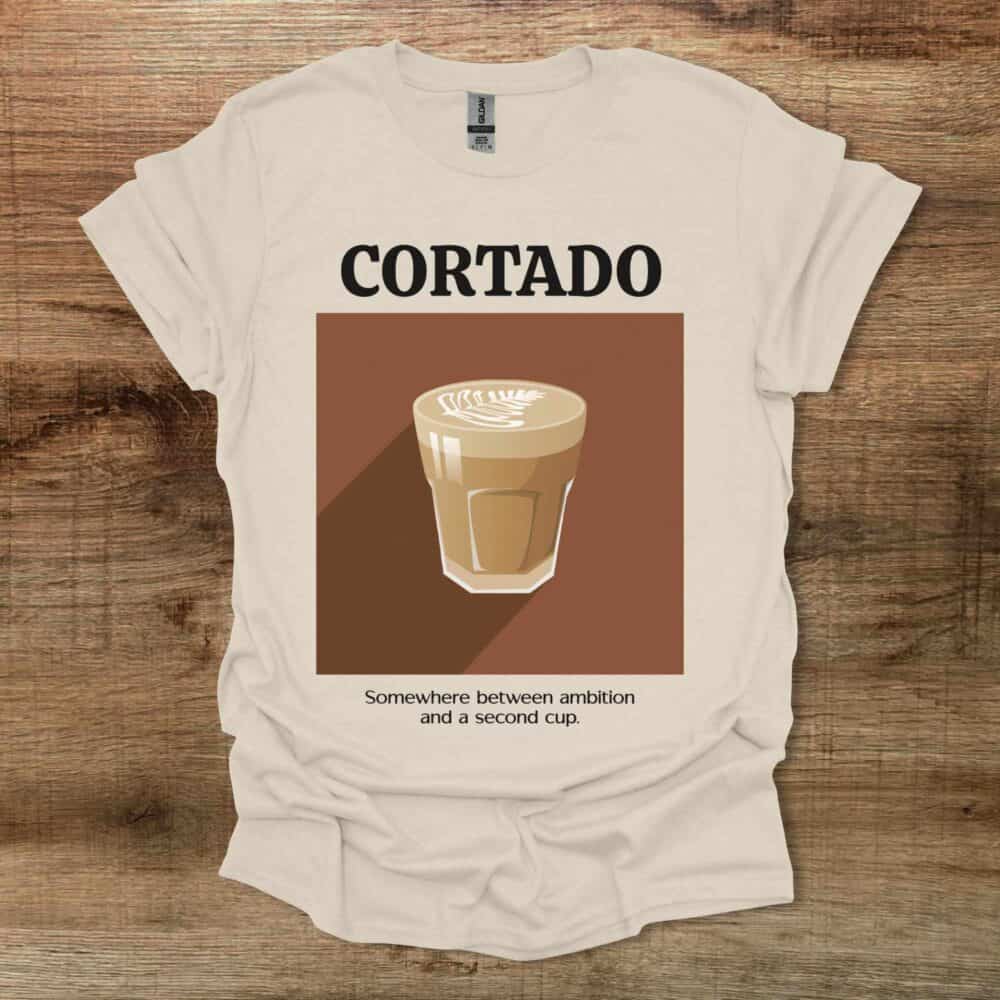 Cortado Coffee Natural T-Shirt Unisex Cortado Coffee Natural T Shirt Unisex