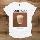 Cortado Coffee White T Shirt Unisex
