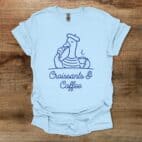Croissants and Coffee Goose Light Blue