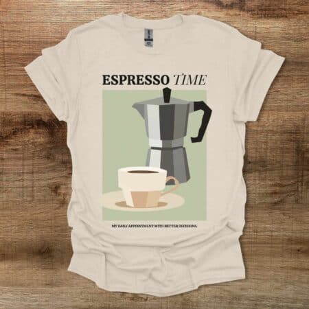 Espresso Time Minimal Moka Pot Natural T-Shirt Unisex Espresso Time Minimal Moka Pot Natural T Shirt Unisex