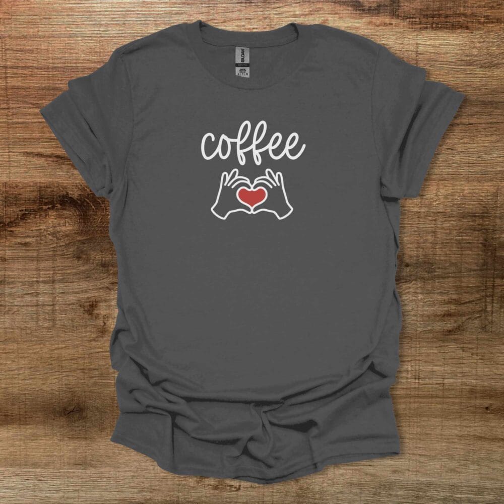 I love coffee Charocal T-Shirt Unisex I love coffee Charocal T Shirt Unisex