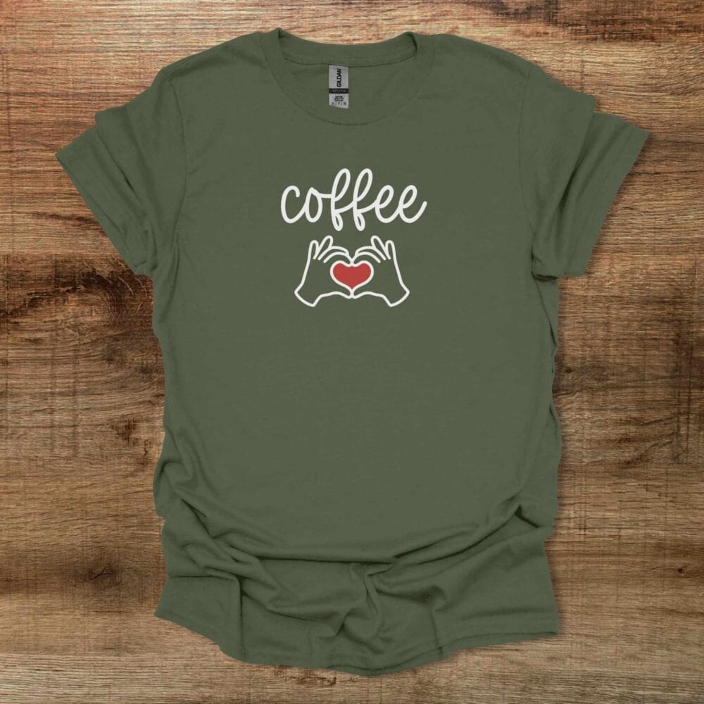 I love coffee Military Green T-Shirt Unisex I love coffee Military Green T Shirt Unisex
