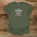 I love coffee Military Green T Shirt Unisex
