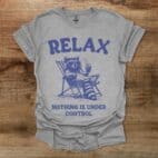 Relax Nothing is Under Control Iced Coffee Raccoon Sport Grey T Shirt Unisex
