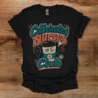 Caffeinated Nurses Club Halftone Black T Shirt Unisex