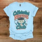 Caffeinated Nurses Club Halftone Light Blue