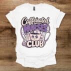 Caffeinated Nurses Club White T Shirt Unisex