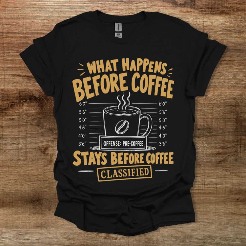 Before Coffee Black T-Shirt Unisex Before Coffee Black T Shirt Unisex