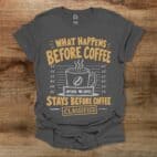 Before Coffee Charocal T Shirt Unisex