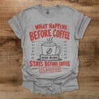 Before Coffee Sport Grey T Shirt Unisex