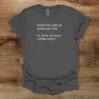 Coffee Adventure Charocal T Shirt Unisex