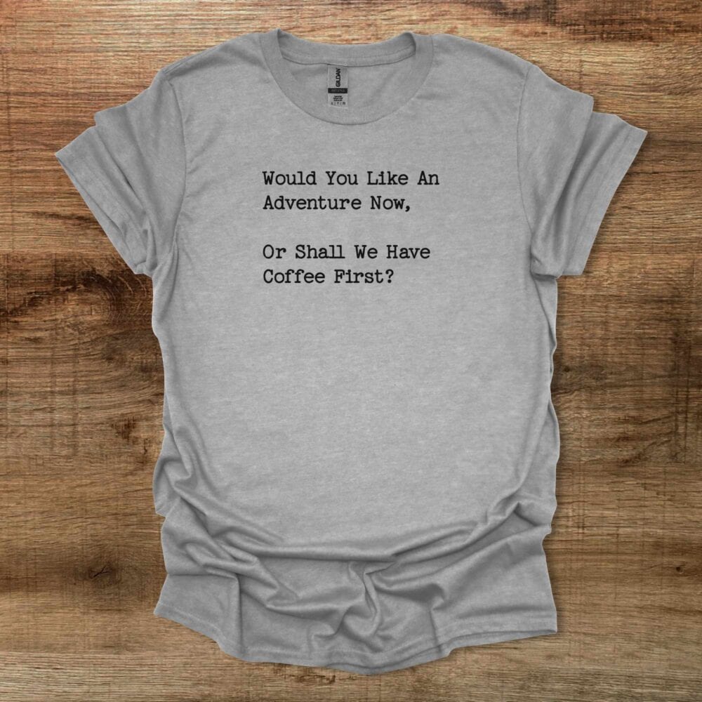 Coffee Adventure Sport Grey T-Shirt Unisex Coffee Adventure Sport Grey T Shirt Unisex